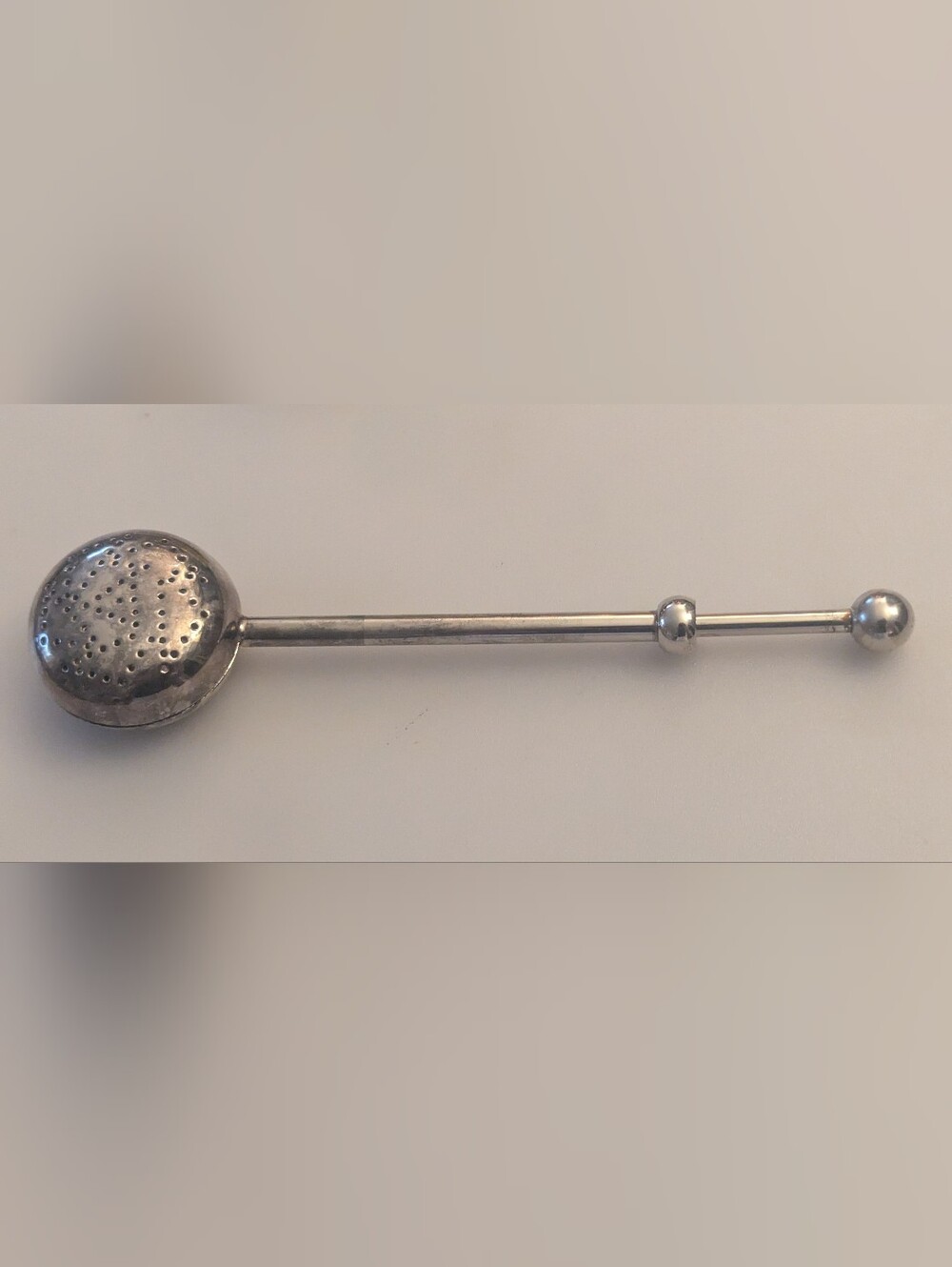 Vintage Stainless Steel Tea Infuser Stirrer Tea Steepers Secure Pull Locking 7"L